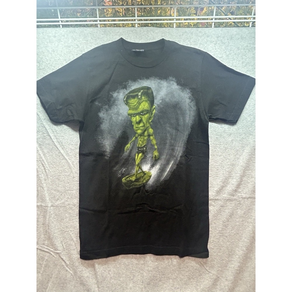 Men's Small Graphic Surfenstein T-Shirt Surfing Monster Art Streetwear